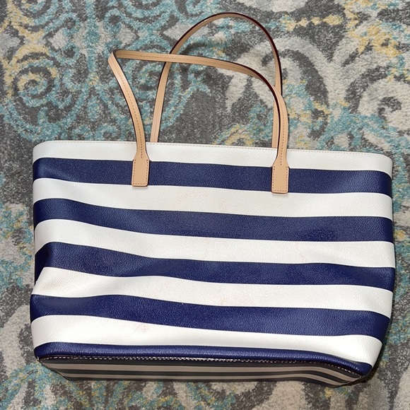 Navy and White Kate Spade Bag - Picture 2 of 8